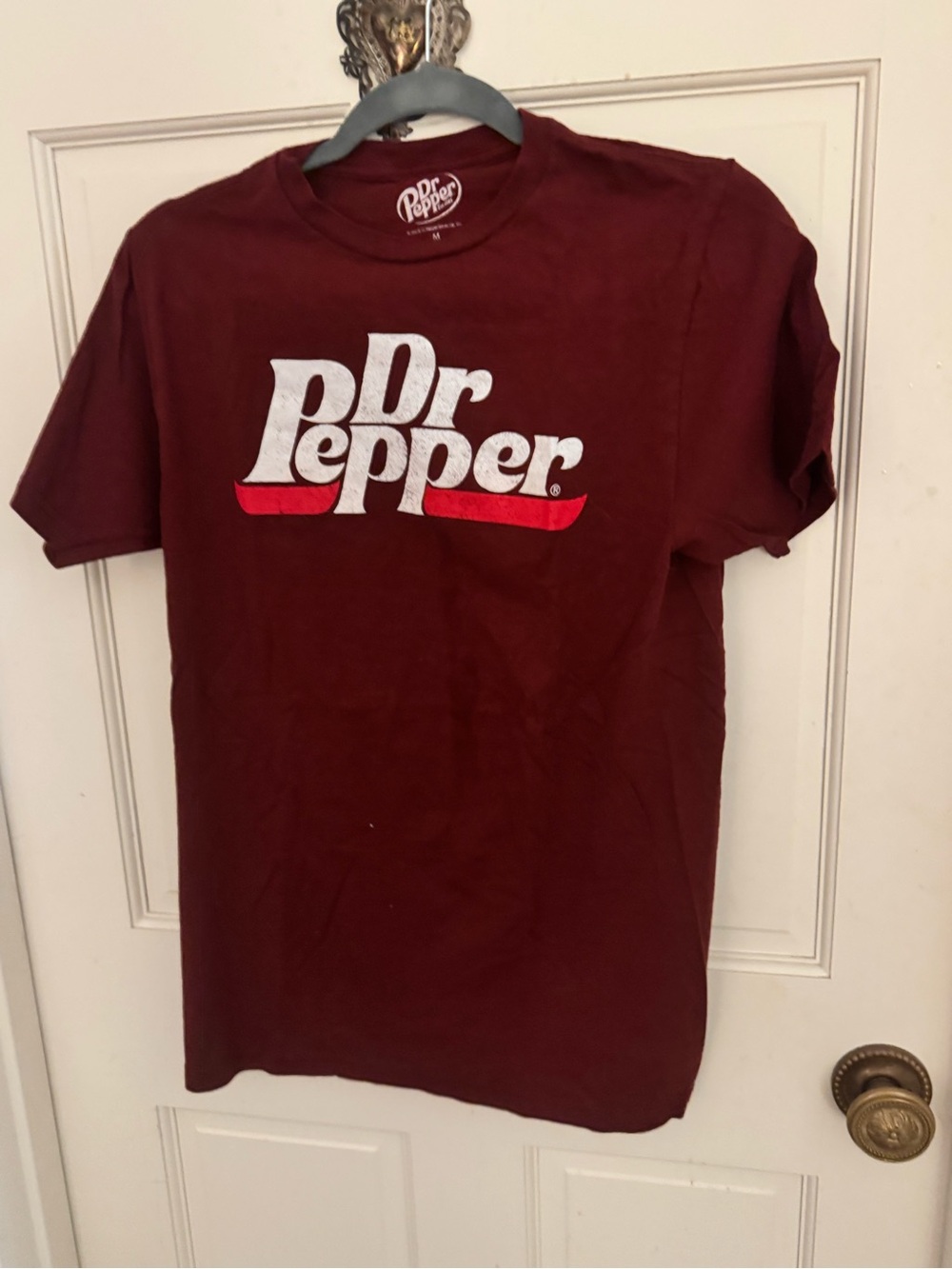 Men's Maroon Graphic Logo Dr Pepper T-Shirt
